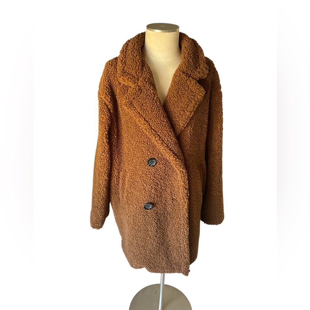 a new day Brown Teddy Jacket Oversized Plush
